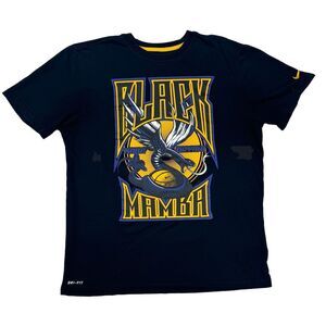 Nike Dry-Fit‎ Tshirt Mens Large Kobe Bryant Black Mamba  Black Snake Lakers